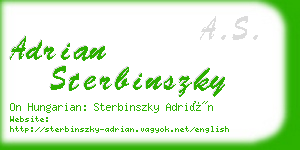 adrian sterbinszky business card